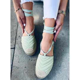 Espadrilles nouées à la cheville Freesia Green vert 3