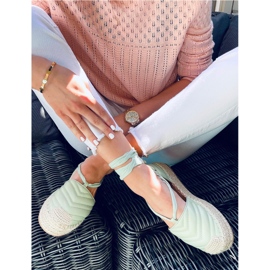 Espadrilles nouées à la cheville Freesia Green vert 5