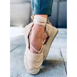 Freesia Espadrilles beiges à nouer à la cheville 1