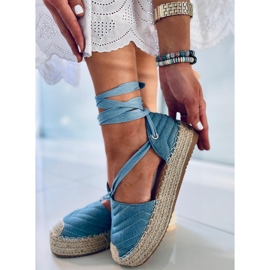 Espadrilles longueur cheville Freesia Blue bleu 2 Espadrilles longueur cheville Freesia Blue bleu 2