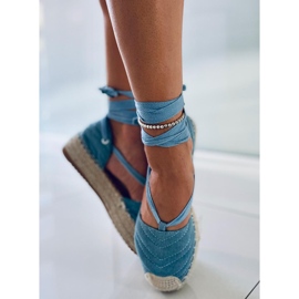 Espadrilles longueur cheville Freesia Blue bleu 1 Espadrilles longueur cheville Freesia Blue bleu 1