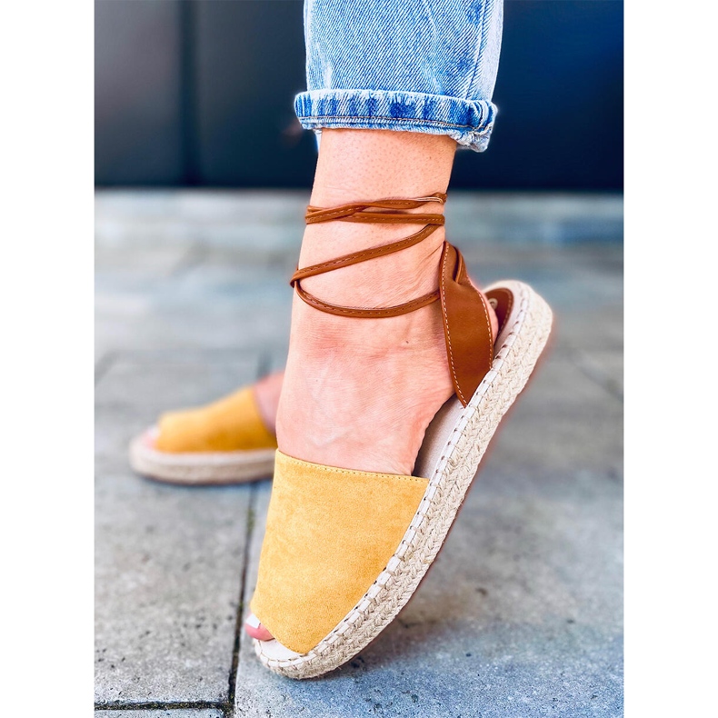 Andrina Espadrilles jaunes pour femme brun 2