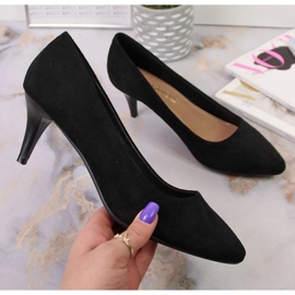Escarpins stilettos daim noir W Sergio Leone le noir 1