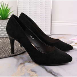 Escarpins stilettos daim noir W Sergio Leone le noir 2