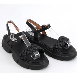 Sandales sur une semelle haute Shanti Black le noir 1