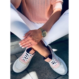 Baskets femme Izzie BLANC / JAUNE blanche multicolore 4