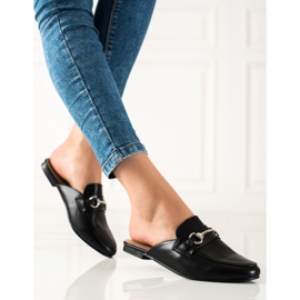 SHELOVET Mocassins chaussons noirs 1