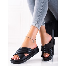 Cm Paris Pantoufles Décontractées le noir 1