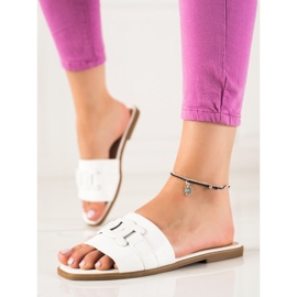 SHELOVET Pantoufles Classiques blanche 1