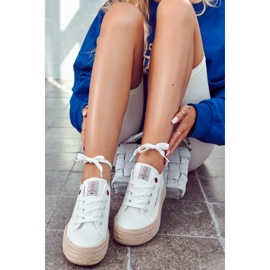 Big Star Chaussures Sport Espadrilles Cross Jeans JJ2R4005C Blanc blanche 2