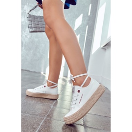 Big Star Chaussures Sport Espadrilles Cross Jeans JJ2R4005C Blanc blanche 3