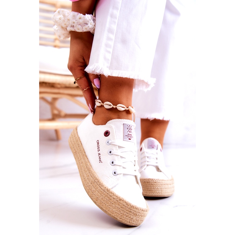 Big Star Chaussures Sport Espadrilles Cross Jeans JJ2R4005C Blanc blanche 4