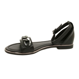 Evento Sandales féminines avec chaîne 22SD35-4876 Black le noir 2