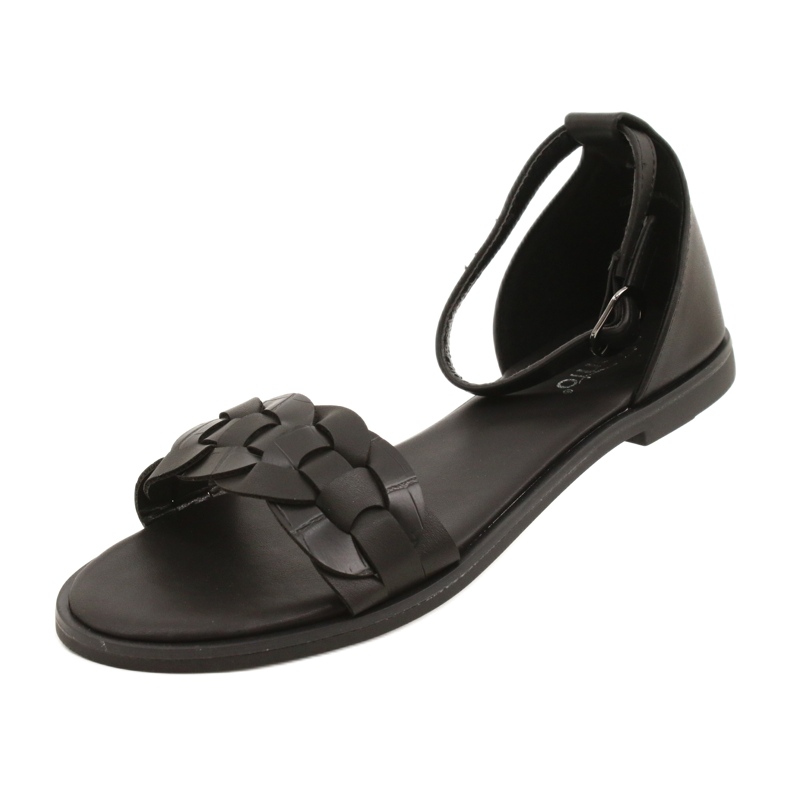 Evento Sandales féminines avec tresse 22SD35-4604 Black noir 3