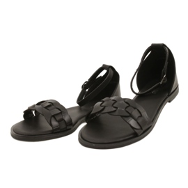 Evento Sandales féminines avec tresse 22SD35-4604 Black le noir 2 Evento Sandales féminines avec tresse 22SD35-4604 Black le noir 2