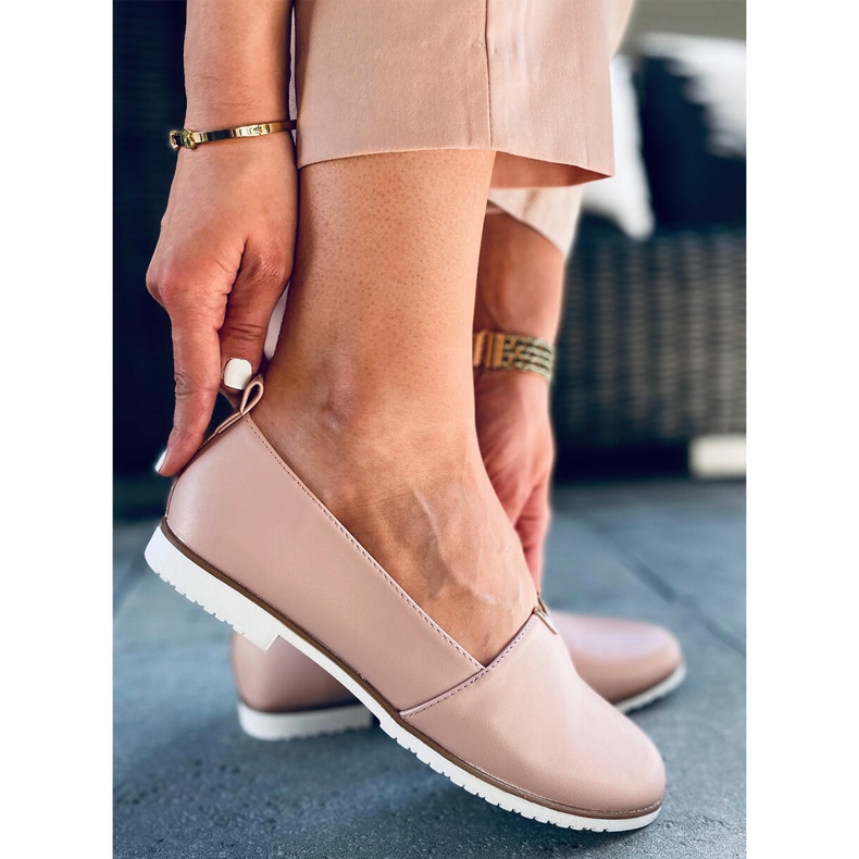 Mocassins Tender Nude femme rose 1