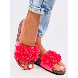 Pantoufles en liège Berry Coral rose 2