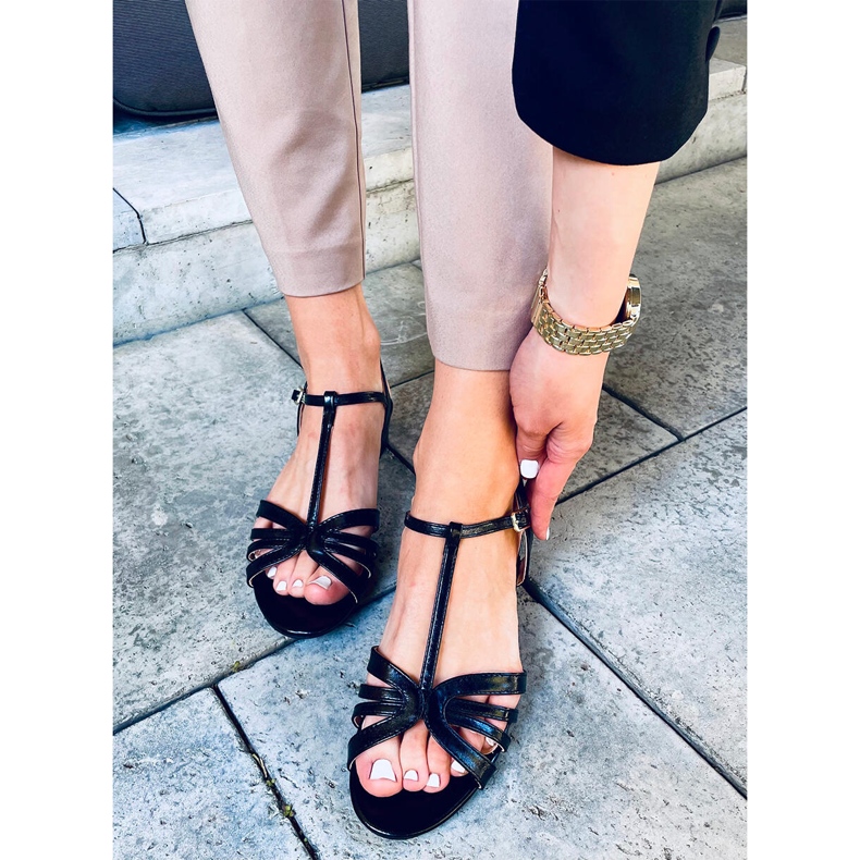 Sandales à petit talon Sparkle Black le noir 1