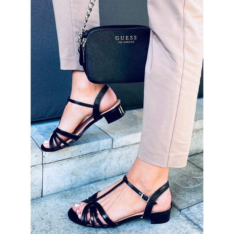 Sandales à petit talon Sparkle Black le noir 2