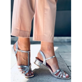 Sandales à petit talon Sparkle Silver argent 1