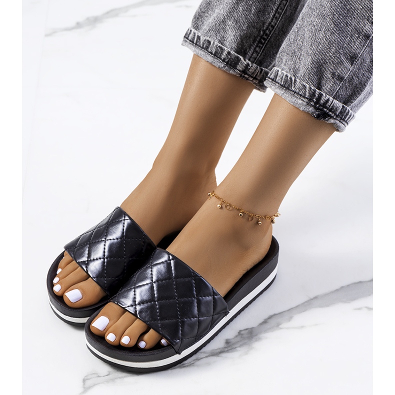 Chaussons Hassell matelassés noirs le noir 1