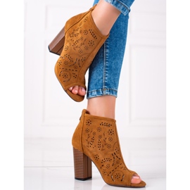Seastar Bottes à bout ouvert ajouré brun 1
