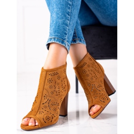 Seastar Bottes à bout ouvert ajouré brun 2