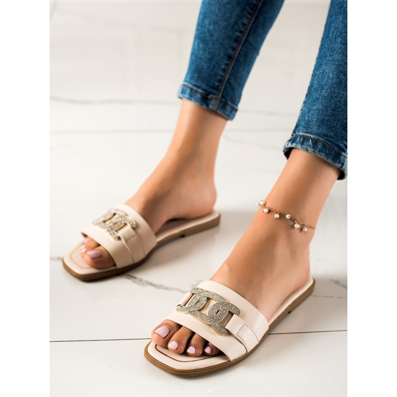 Seastar Pantoufles élégantes beige 1 Seastar Pantoufles élégantes beige 1