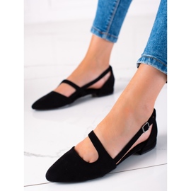 T.Sokolski Ballerines noires à découpe 1