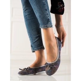 T.Sokolski Ballerine en cuir coloré multicolore 2