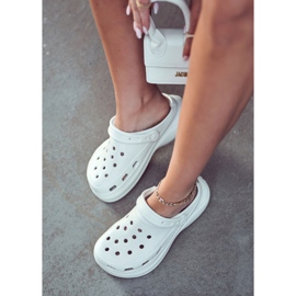FS1 Chaussons Mousse Femme Crooks' Blanc Coline blanche 1 FS1 Chaussons Mousse Femme Crooks' Blanc Coline blanche 1
