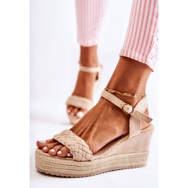 FB2 Sandales Compensées Daim Gabriela Beige 5
