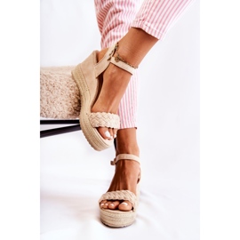 FB2 Sandales Compensées Daim Gabriela Beige 3