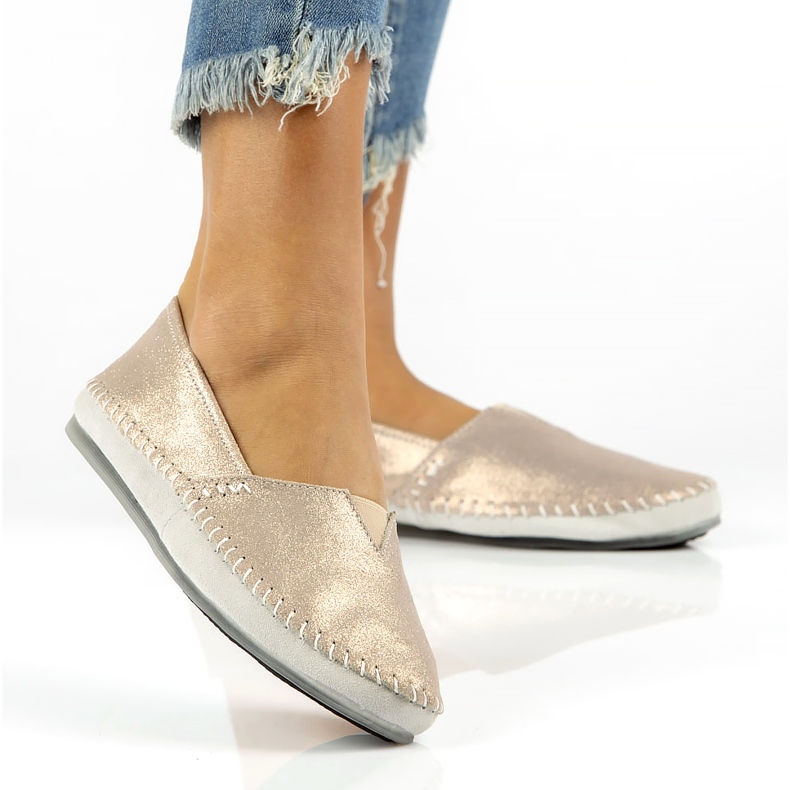 Chaussures en cuir Filippo DP031/22 Go doré gris 4