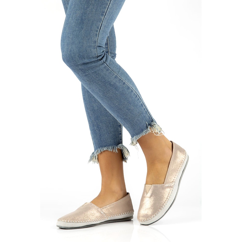 Chaussures en cuir Filippo DP031/22 Go doré gris d'or 3