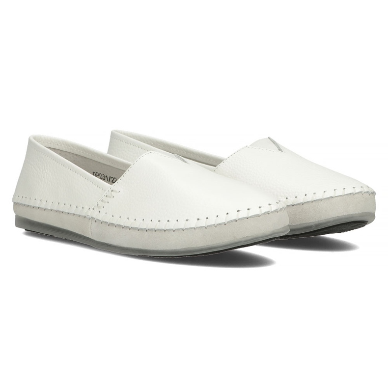 Chaussures en cuir Filippo DP031 / 22 WH blanche gris 4