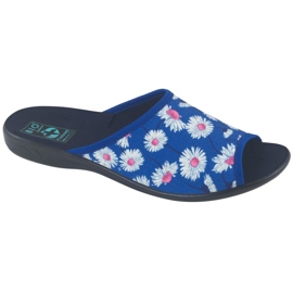 Adanex Chaussons Femme Avec Fleurs Gadane SAK1 27153 blanc bleu rose 1