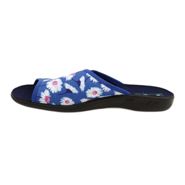 Adanex Chaussons Femme Avec Fleurs Gadane SAK1 27153 blanche bleu rose 2