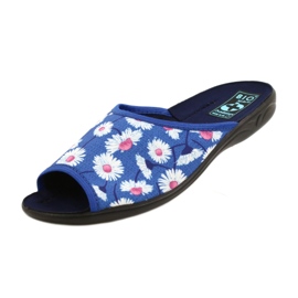 Adanex Chaussons Femme Avec Fleurs Gadane SAK1 27153 blanche bleu rose 5