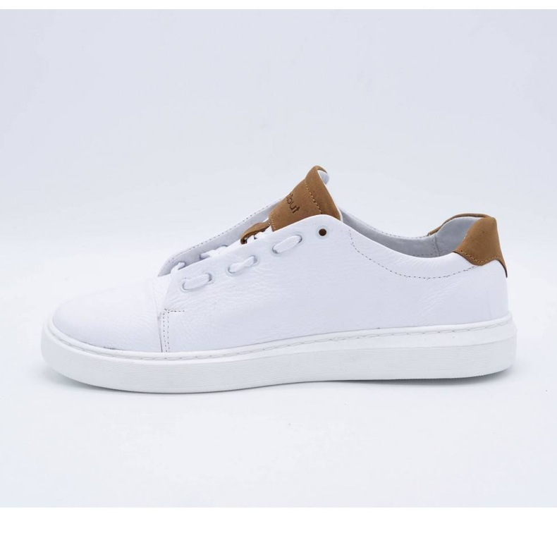 Polbut Chaussures de sport en cuir pour hommes 2109 blanches 1