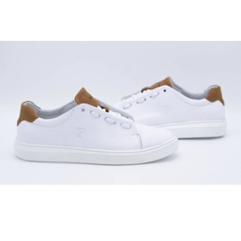Polbut Chaussures de sport en cuir pour hommes 2109 blanches 4