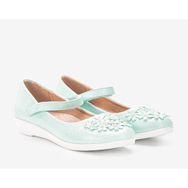 BM Ballerines brillantes vertes pour enfant Alaja 1 BM Ballerines brillantes vertes pour enfant Alaja 1