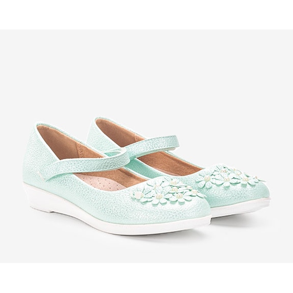 BM Ballerines brillantes vertes pour enfant Alaja 1 BM Ballerines brillantes vertes pour enfant Alaja 1