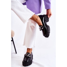 Mocassins Brogues Femme Cuir Noir-Argent Laura Messi 2339 le noir 2