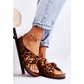 Chaussons Wendy marron et noir à semelle en liège beige brun 1