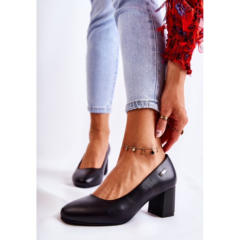 Escarpins en cuir On a Bar Sergio Leone PB178 Noir 1