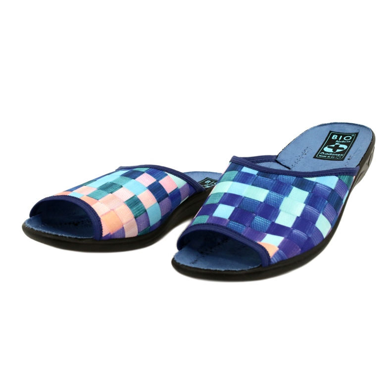 Chaussons Femme Adanex 27268 SAK1 violet bleu marin bleu orange 3