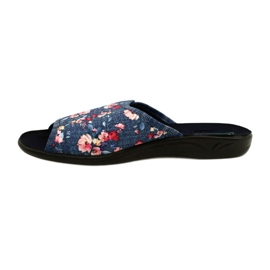 Chaussons femme Avec fleurs Adanex 27116 bleu 2
