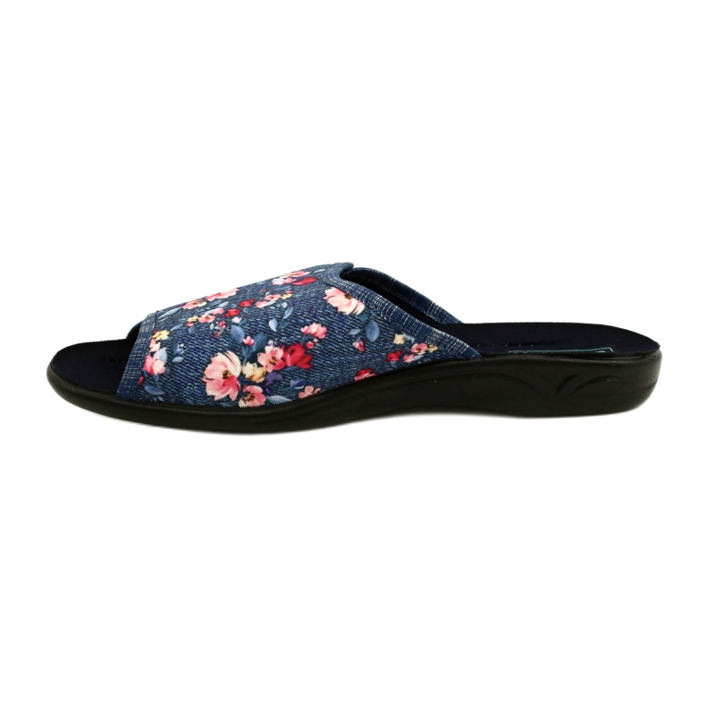 Chaussons femme Avec fleurs Adanex 27116 bleu 2