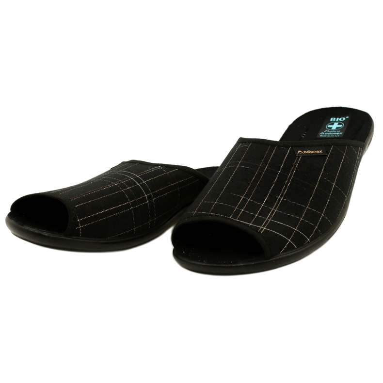 Adanex Pantoufles pour hommes Pantoufles 25954 Noir 2